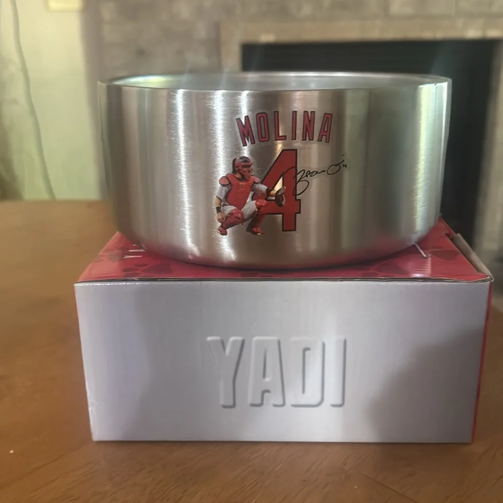 Yadi Molina Dog Bowl Pet Yadier St Louis Cardinals